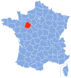 Lage von Sarthe in Frankreich