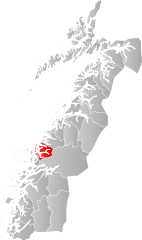 Lage der Kommune in der Provinz Nordland