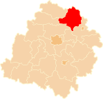 Karte des Powiat łowicki
