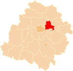 Karte des Powiat Brzeziński
