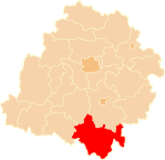 Karte des Powiat Radomszczański