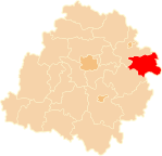 Karte des Powiat Rawski