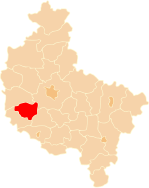 Karte des Powiat Grodziski