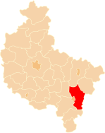 Karte des Powiat Kaliski