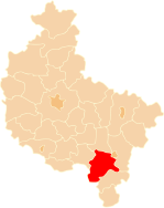 Karte des Powiat Ostrowski
