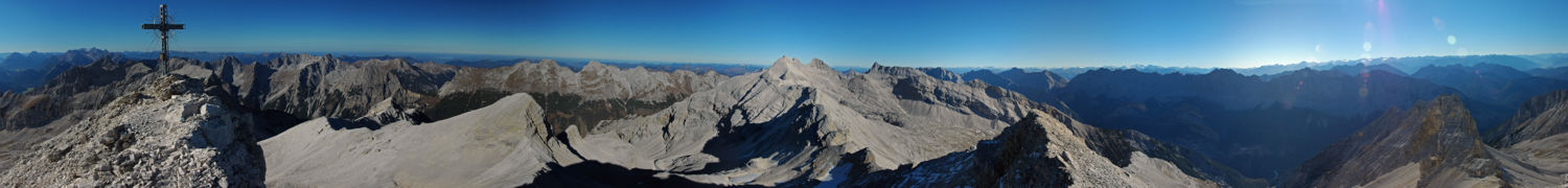 Panoramablick vom Gipfel der Großen Seekarspitze