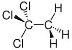 Strukturformel von Trichlorethan