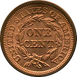 Large Cent, Rückseite