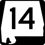 Straßenschild der Alabama State Route 14