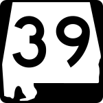 Straßenschild der Alabama State Route 39