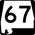 Straßenschild der Alabama State Route 67