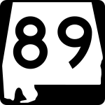 Straßenschild der Alabama State Route 89