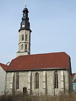 Allerheiligenkirche Mühlhausen von Süden.JPG