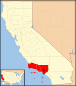 Karte Erzbistum Los Angeles
