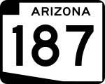 Straßenschild der Arizona State Route 187