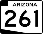 Straßenschild der Arizona State Route 261
