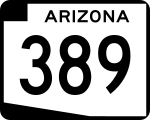 Straßenschild der Arizona State Route 389