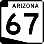 Straßenschild der Arizona State Route 67