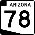 Straßenschild der Arizona State Route 78