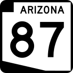 Straßenschild der Arizona State Route 87