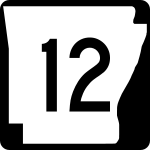 Straßenschild der Arkansas State Route 12