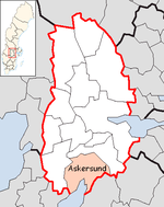 Lage der Gemeinde Askersund