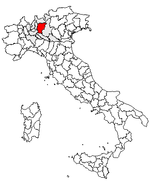 Lage der Provinz Bergamo innerhalb Italiens