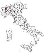 Lage der Provinz Biella innerhalb Italiens
