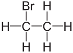Strukturformel von Bromethan
