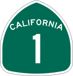 Straßenschild der California State Route 1