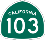 Straßenschild der California State Route 103