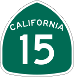 Straßenschild der California State Route 15