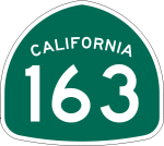 Straßenschild der California State Route 163