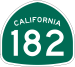 Straßenschild der California State Route 182