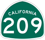 Straßenschild der California State Route 209