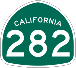 Straßenschild der California State Route 282