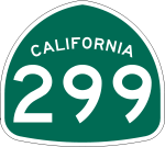 Straßenschild der California State Route 299