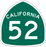 Straßenschild der California State Route 52