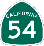 Straßenschild der California State Route 54