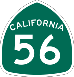Straßenschild der California State Route 56