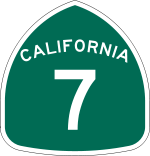Straßenschild der California State Route 7