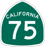 Straßenschild der California State Route 75