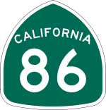 Straßenschild der California State Route 86