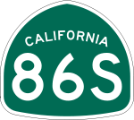 Straßenschild der California State Route 86S