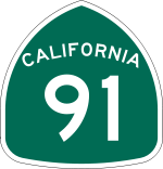 Straßenschild der California State Route 91