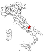 Lage der Provinz Campobasso innerhalb Italiens