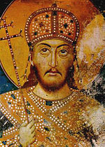 Freske Stefan Uroš IV. Dušan im Kloster Sveti Arhanđeli