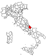 Lage der Provinz Chieti innerhalb Italiens