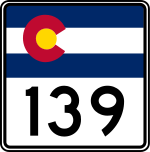 Straßenschild der Colorado State Route 139