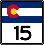 Straßenschild der Colorado State Route 15